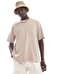 [ONLY & SONS] ONLY & SONS super oversized t-shirt in washed beige-Neutral XXS CHINCHILLA