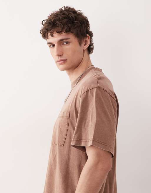 ONLY & SONS super oversized t-shirt washed brown, 4 of 5
