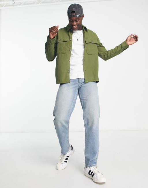 Only & Sons - Surchemise à carreaux en flanelle - Kaki, 2 de 4