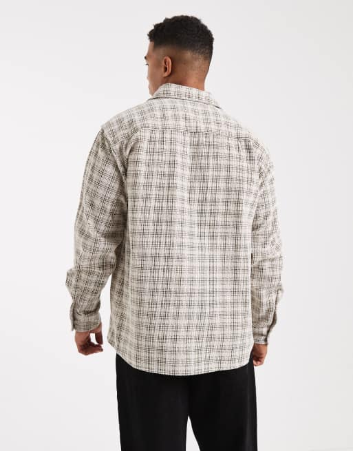 ONLY & SONS - Surchemise à carreaux en velours côtelé - Crème foncé, 3 de 5
