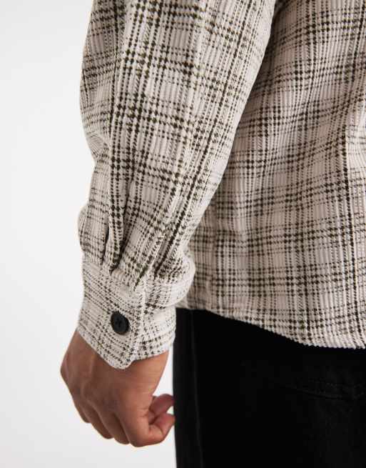 ONLY & SONS - Surchemise à carreaux en velours côtelé - Crème foncé, 5 de 5