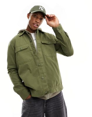 Only & Sons worker overshirt in khaki - ASOS Price Checker