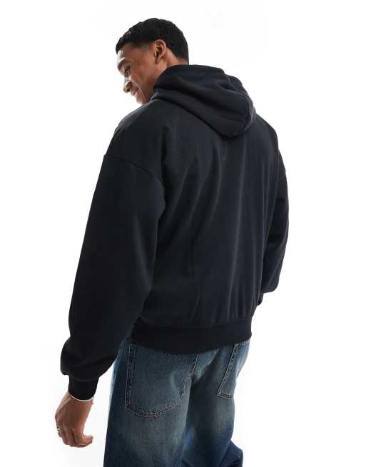 ONLY & SONS – Svart huvtröja i oversize, 2 av 4