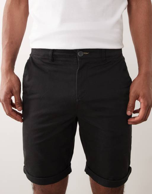 Only & Sons – Svarta chino-shorts med smal passform, 4 av 5
