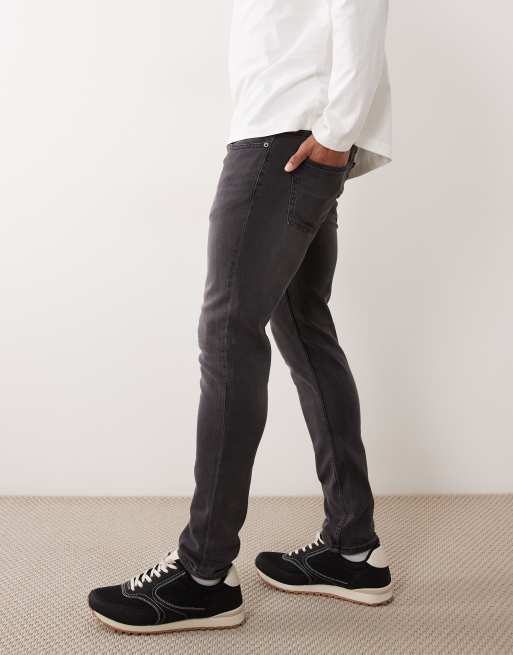 Only & Sons – Svarta stretchiga slim jeans, 4 av 5