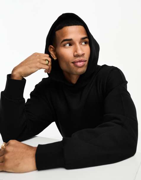 ONLY & SONS - Sweat à capuche oversize en jersey épais - Noir - view 1