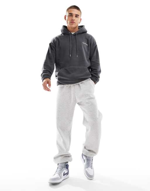 Only & Sons - Sweat à capuche oversize en polaire avec imprimé au dos - Gris , 4 de 4