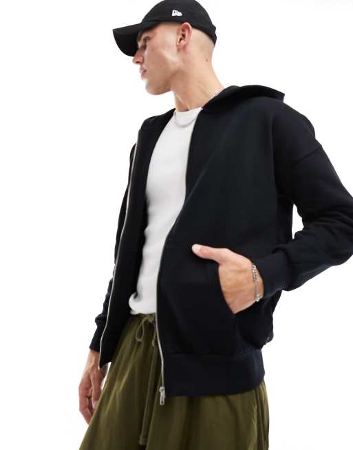 Only & Sons - Sweat à capuche zippé épais - Noir