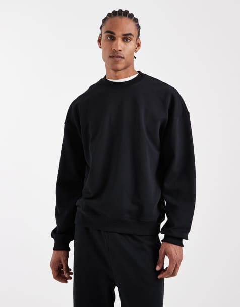 ONLY & SONS - Sweat d'ensemble oversize ras de cou en tissu épais 400 g/m2 de qualité supérieure - Noir - view 1