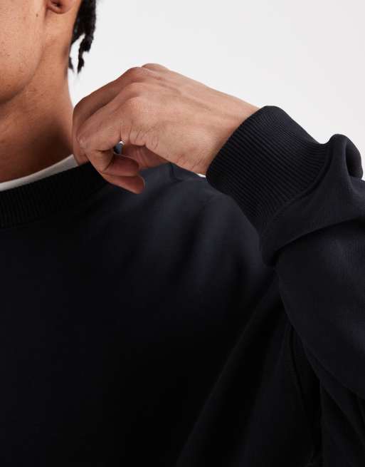 ONLY & SONS - Sweat d'ensemble oversize ras de cou en tissu épais 400 g/m<sup>2</sup> de qualité supérieure - Noir, 5 de 5