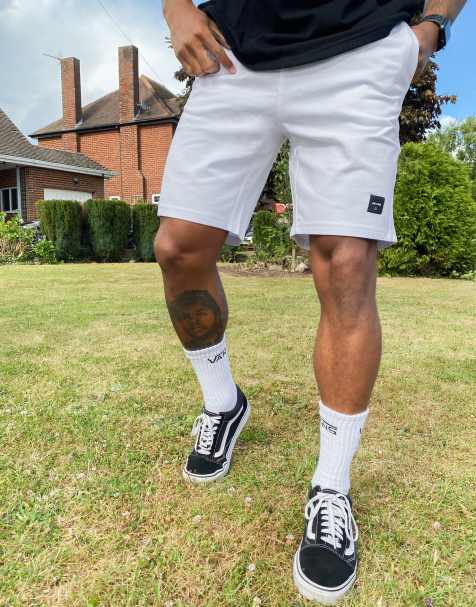 Only & Sons sweat short in white - view 1