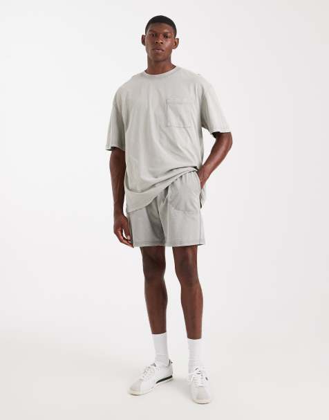 ONLY & SONS sweat shorts in washed light grey (part of a set) - view 1