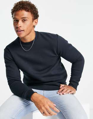 Only & Sons - Sweatshirt i mørk marineblå med crewneck  