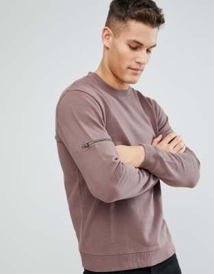 arm zip sweatshirt