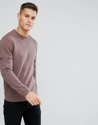 arm zip sweatshirt