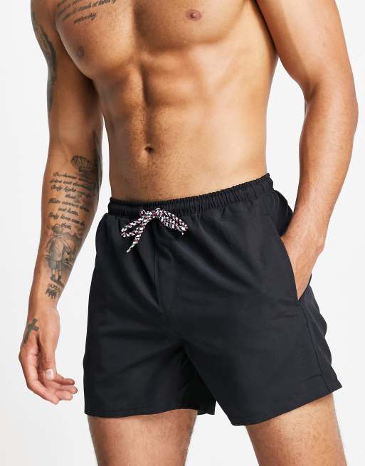 Plain black swimming sales shorts