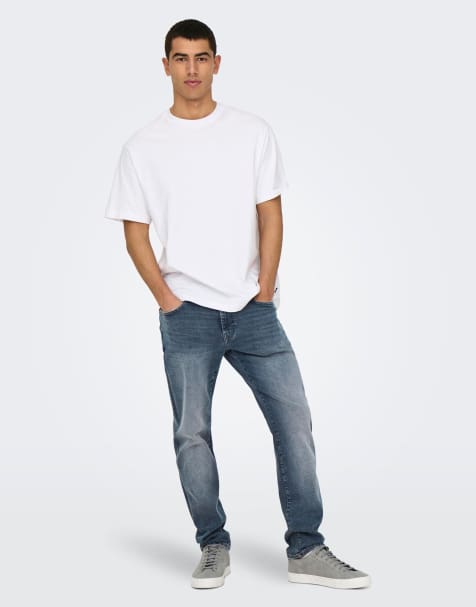 Only & Sons – Szaroniebieskie dopasowane jeansy - view 1