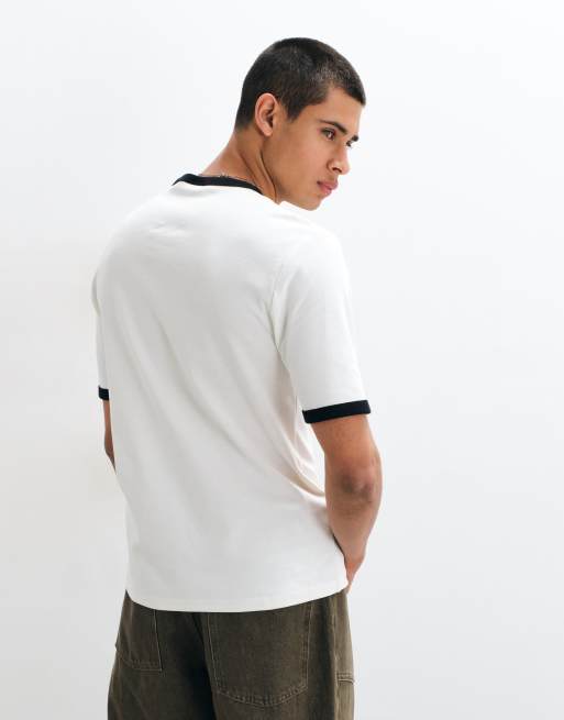 ONLY & SONS t-shirt à finitions contrastées blanc, 5 de 5