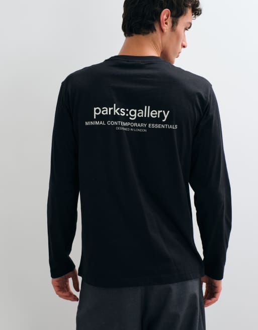 ONLY & SONS t-shirt ample à manches longues imprimé Gallery Parks noir, 3 de 5