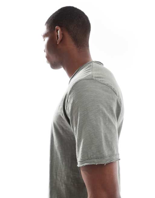 ONLY & SONS - T-shirt basic color salvia scuro, 5 di 5