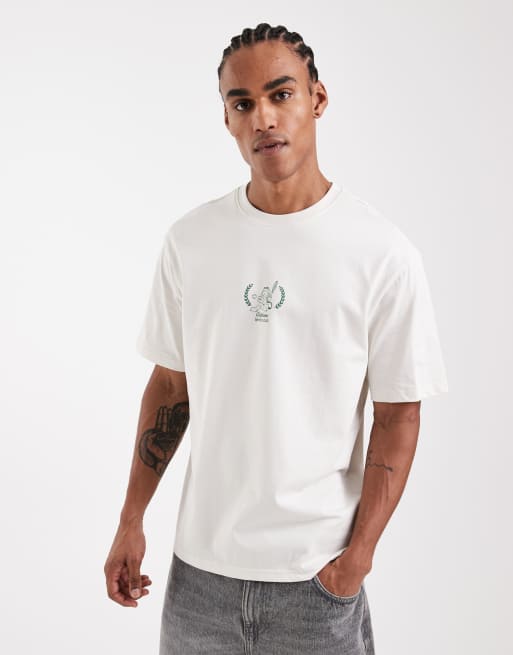 ONLY & SONS - T-shirt comoda color crema con stampa Garfield sul retro, 3 di 5
