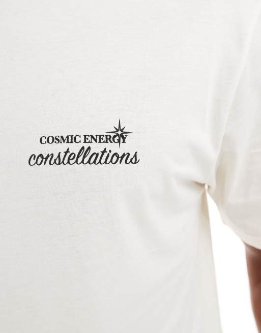 ONLY & SONS - T-shirt comoda crema con stampa "Cosmic Energy", 2 di 4