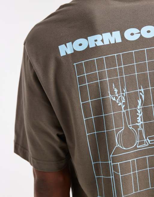 ONLY & SONS - T-shirt comoda marrone con stampa "Norm Concept", 5 di 5