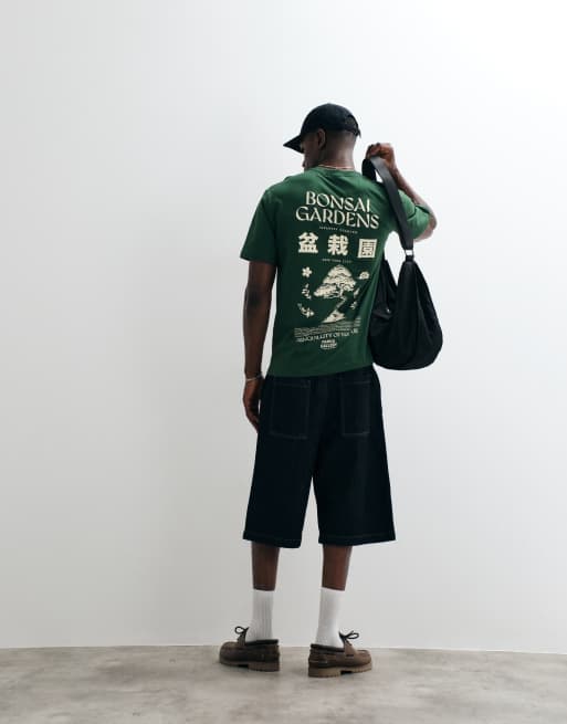 Only & Sons - T-shirt décontracté à imprimé Bonsaï Gardens au dos - Vert, 4 de 5