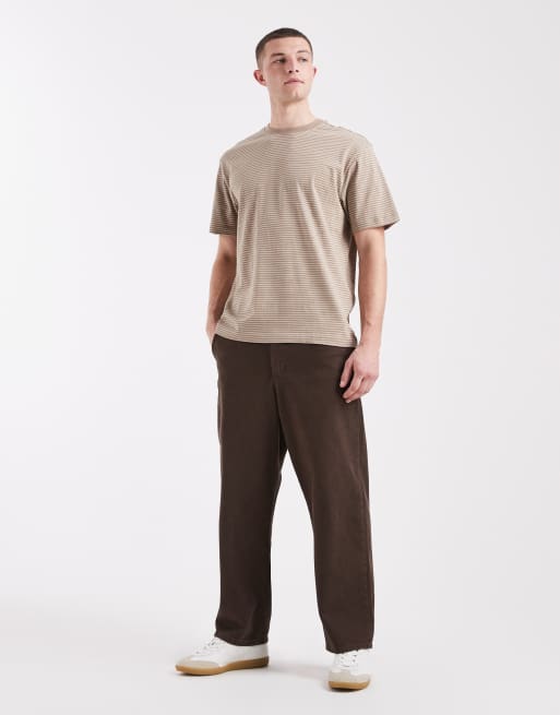 ONLY & SONS - T-shirt décontracté à rayures - Taupe, 2 de 5
