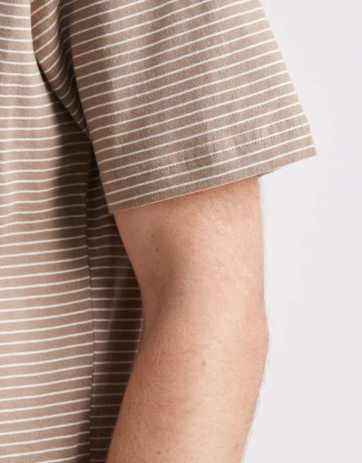ONLY & SONS - T-shirt décontracté à rayures - Taupe, 5 de 5