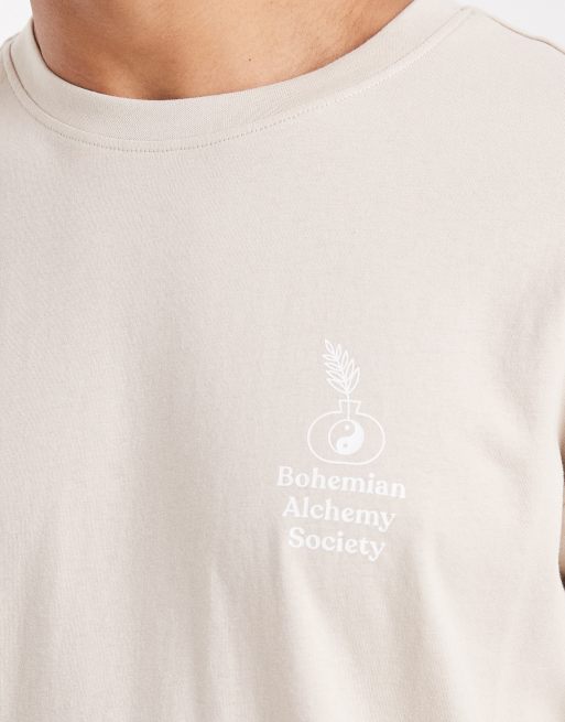 ONLY & SONS - T-shirt décontracté avec imprimé Bohemian au dos - Beige, 5 de 5