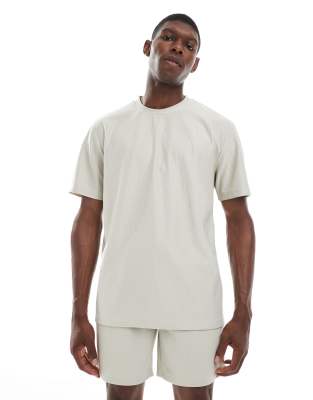 ONLY & SONS - T-shirt décontracté d'ensemble plissé - Beige - view 1