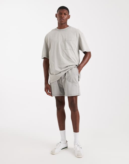 ONLY & SONS - T-shirt d'ensemble ultra oversize - Gris clair délavé, 2 de 5