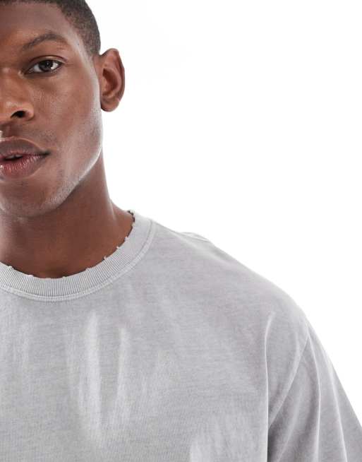 ONLY & SONS - T-shirt effet usé - Gris, 5 de 5