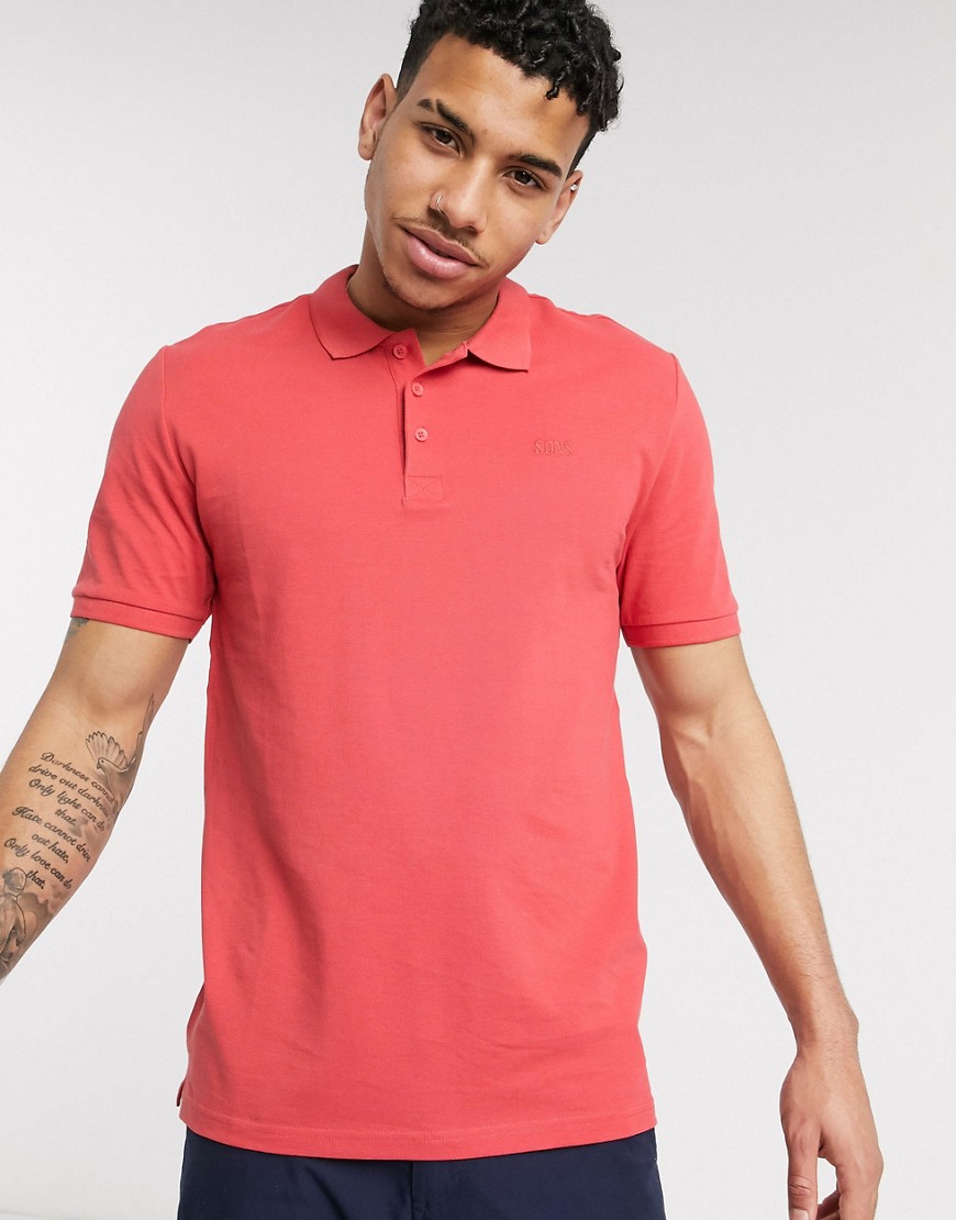 Only & Sons - T-shirt in rood
