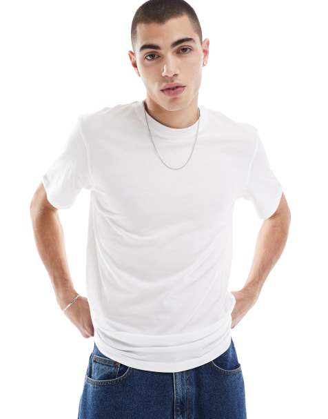 ONLY & SONS – T-Shirt in Weiß mit normalem Schnitt - view 1