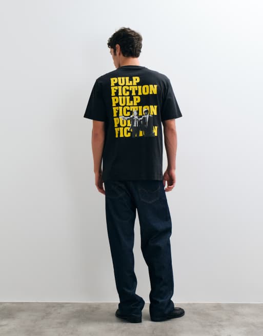 ONLY & SONS T-Shirt mit lockerer Passform und Pulp Fiction-Print auf der Rückseite in Schwarz, 5 von 5