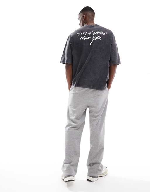 ONLY & SONS - T-shirt nero slavato con stampa New York, 3 di 4