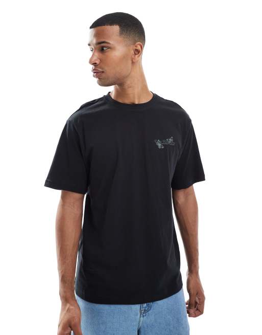 ONLY & SONS - T-shirt oversize à imprimé papillon au dos - Noir