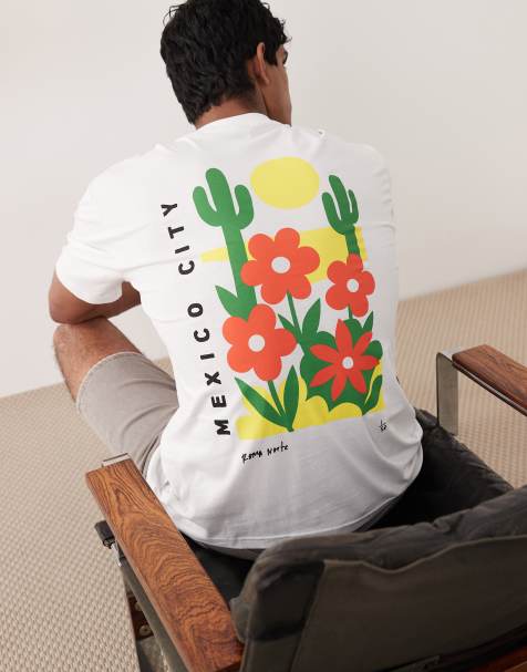 Only & Sons - T-shirt oversize avec imprimé Mexico City au dos - Blanc - view 1