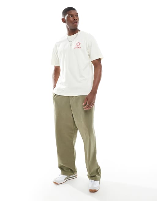 ONLY & SONS - T-shirt oversize beige con stampa "USA Tour" sul retro, 2 di 4