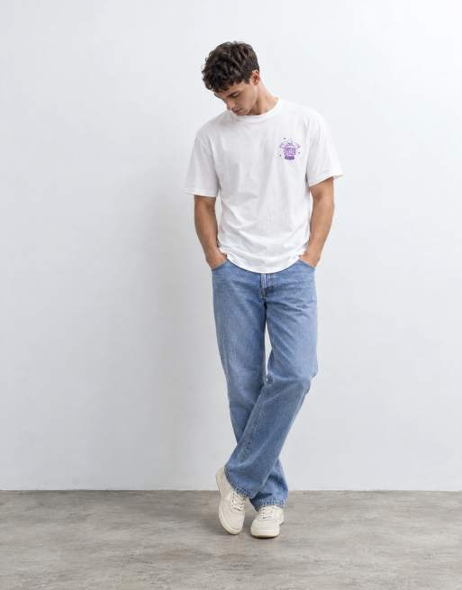 ONLY & SONS - T-shirt oversize bianca con stampa di chiromante sul retro, 6 di 8
