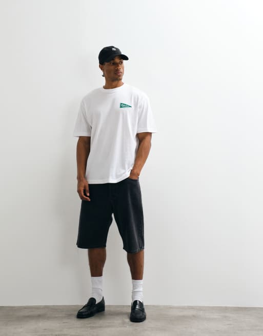 ONLY & SONS - T-shirt oversize bianca con stampa "Palm Coast" sul retro, 5 di 5