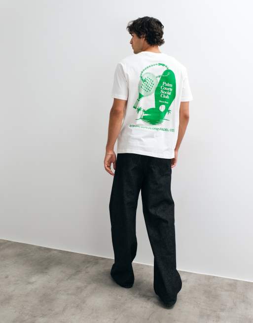 ONLY & SONS t-shirt oversize con stampa Palm Courts bianca, 2 di 5