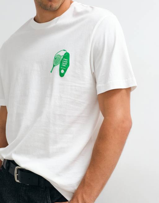 ONLY & SONS t-shirt oversize con stampa Palm Courts bianca, 4 di 5