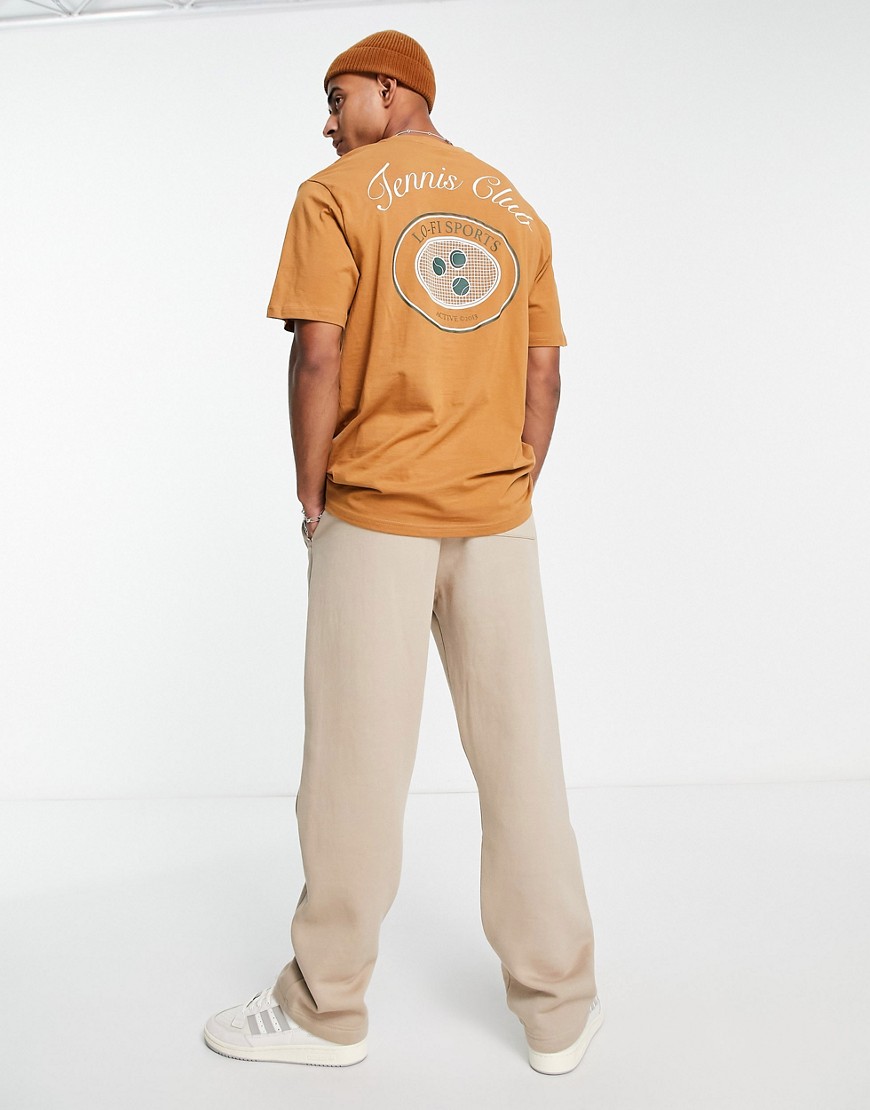 T-shirt oversize marrone con stampaTennis Clubsul retro - Only&Sons T-shirt donna  - immagine3