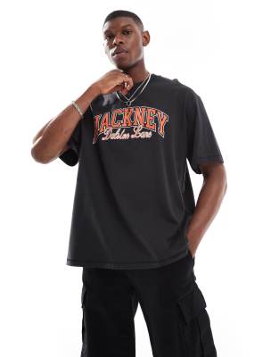 ONLY & SONS - T-shirt oversize nera con stampa "Hackney" - view 1