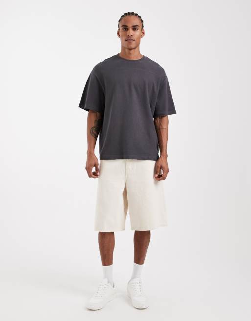 ONLY & SONS - T-shirt oversize strutturata grigio antracite, 2 di 5
