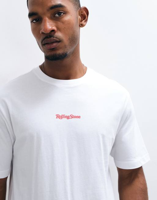 ONLY & SONS t-shirt relaxed fit con stampa Rolling Stones sul retro bianca, 3 di 10