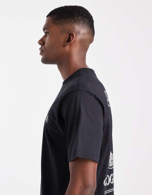 ONLY & SONS - T-shirt vestibilità comoda nera con stampa di spaghetti sul retro, 3 di 5